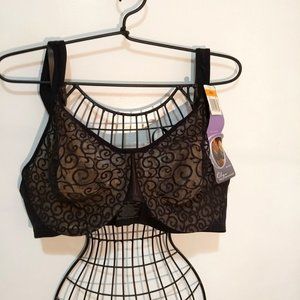 Olga Silky Smooth Underwire Bra #35090; black-42DD